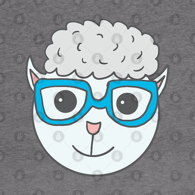 Lamb wearing Glasses by Geometrico22